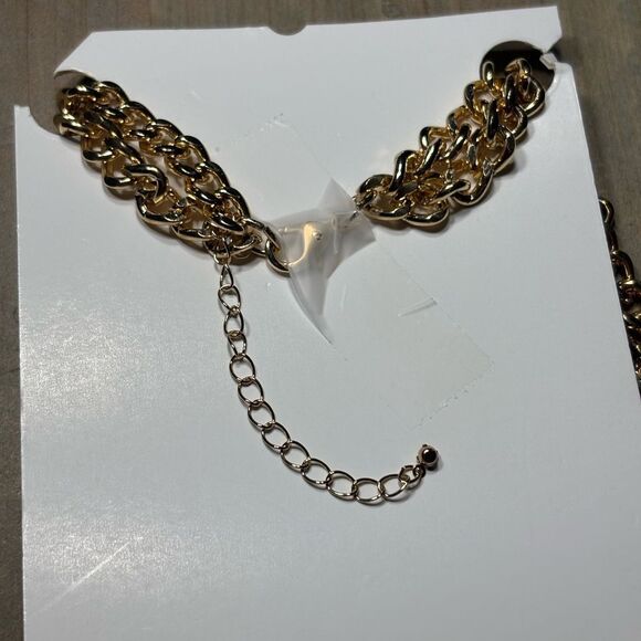 New! 16” Juliet Gold Tone Multi-Strand Adjustable Necklace for Sensitive Skin 3” - Picture 4 of 4